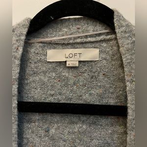 LOFT Grey Duster Supersoft Long Duster Sweater